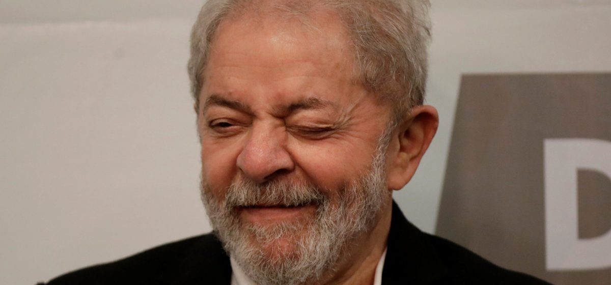 Former Brazil's President Luiz Inacio Lula da Silva reacts during a seminar on public education in Brasilia, Brazil October 9, 2017. REUTERS/Ueslei Marcelino