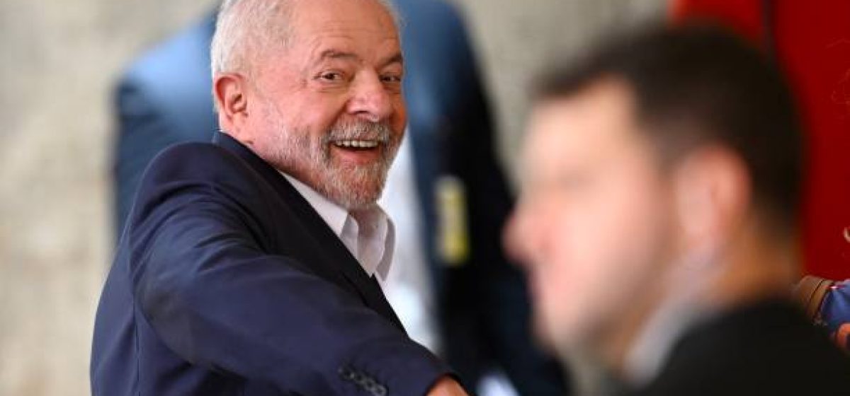 Brazil's president-elect Luiz Inacio Lula da Silva smiles on arrival at the transitional government building, in Brasilia, on November 28, 2022. (Photo by EVARISTO SA / AFP) (Photo by EVARISTO SA/AFP via Getty Images)