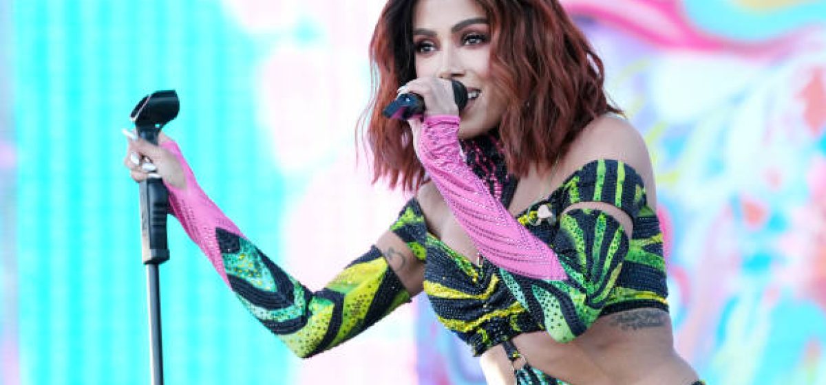 INDIO, CALIFORNIA - APRIL 15: Anitta performs onstage at the Coachella Stage during the 2022 Coachella Valley Music And Arts Festival on April 15, 2022 in Indio, California. (Photo by Kevin Mazur/Getty Images for Coachella)